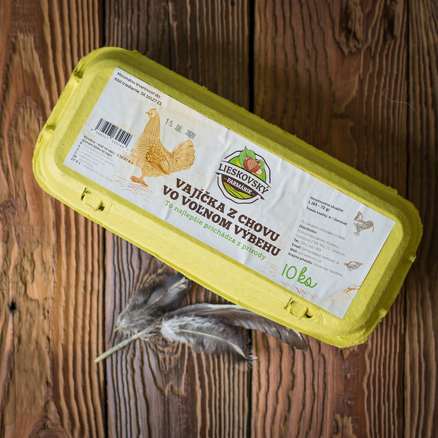 Čerstvé slepačie vajcia M (voľný výbeh) 10 ks