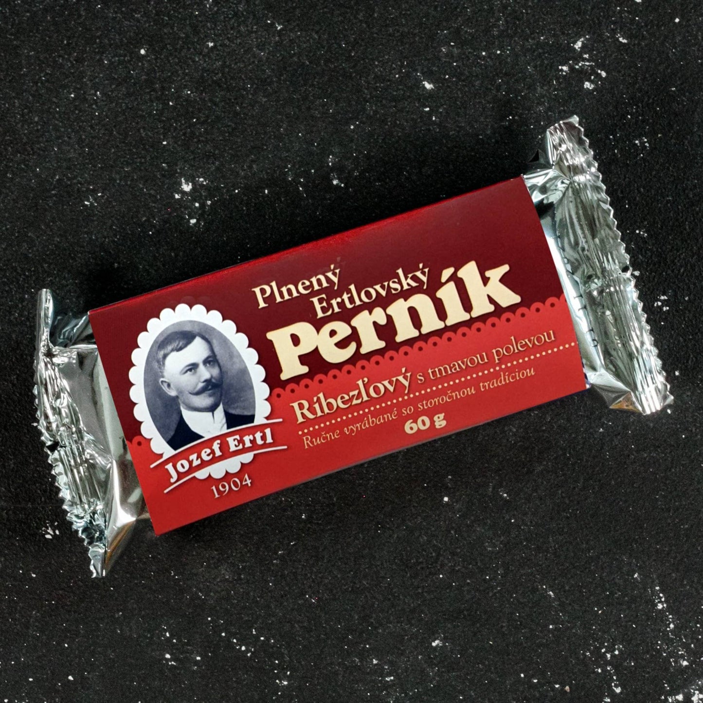 Plnený perník - ríbezľový s tmavou polevou 60g