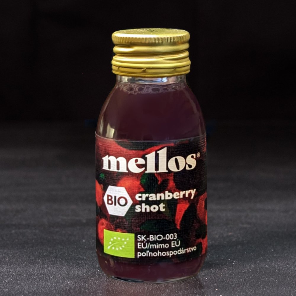 BIO brusnicový SHOT "cranberry shot" 60 ml (sklo)